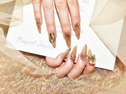 nail designs using rhinestones, nude press on nails, xs almond nails, monoschic nails